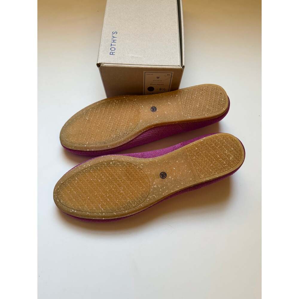 NEW Rothys Bloom Metallic Ballet Flats - Picture 5 of 5
